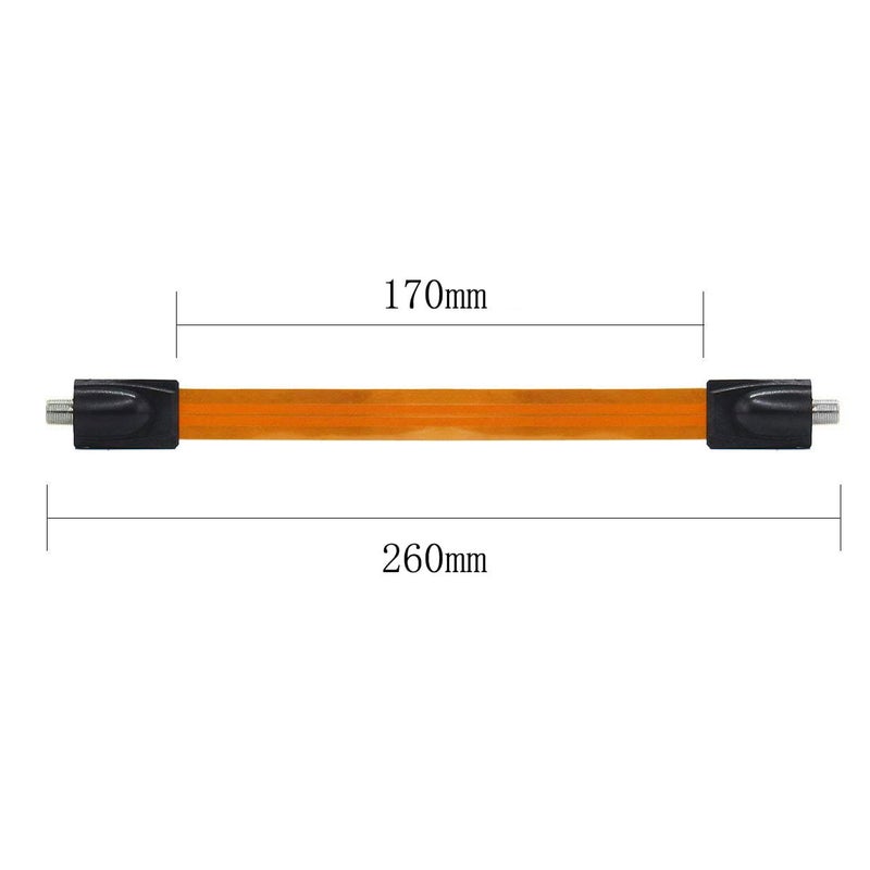 VANTRONIK Flat Coaxial Cable for Windows Ghost Wire Ultra-Thin Soft Window Cable for TV 11.8 inches Long with F Connector - Image 3